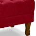 Kit 2 Puff Puf Retro Capitone 52x44cm Suede Vermelho MPassos