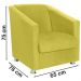 Poltrona Decorativa Bia Suede Amarelo MPassos