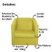 Poltrona Decorativa Bia Suede Amarelo MPassos