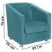 Poltrona Decorativa Bia Suede Azul MPassos
