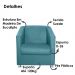 Poltrona Decorativa Bia Suede Azul MPassos