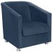 Poltrona Decorativa Bia Suede Azul Marinho MPassos