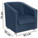Poltrona Decorativa Bia Suede Azul Marinho MPassos