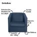 Poltrona Decorativa Bia Suede Azul Marinho MPassos