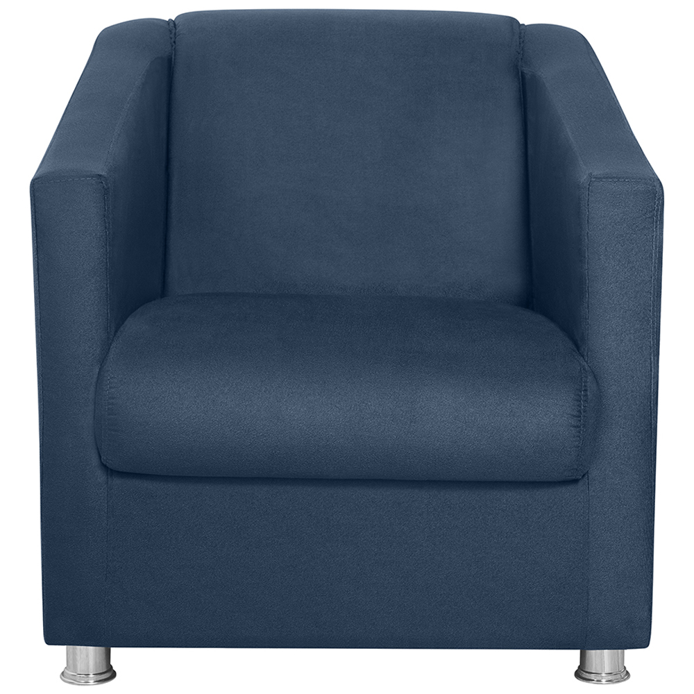Poltrona Decorativa Bia Suede Azul Marinho MPassos