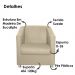 Poltrona Decorativa Bia Suede Bege MPassos