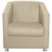 Poltrona Decorativa Bia Suede Bege MPassos