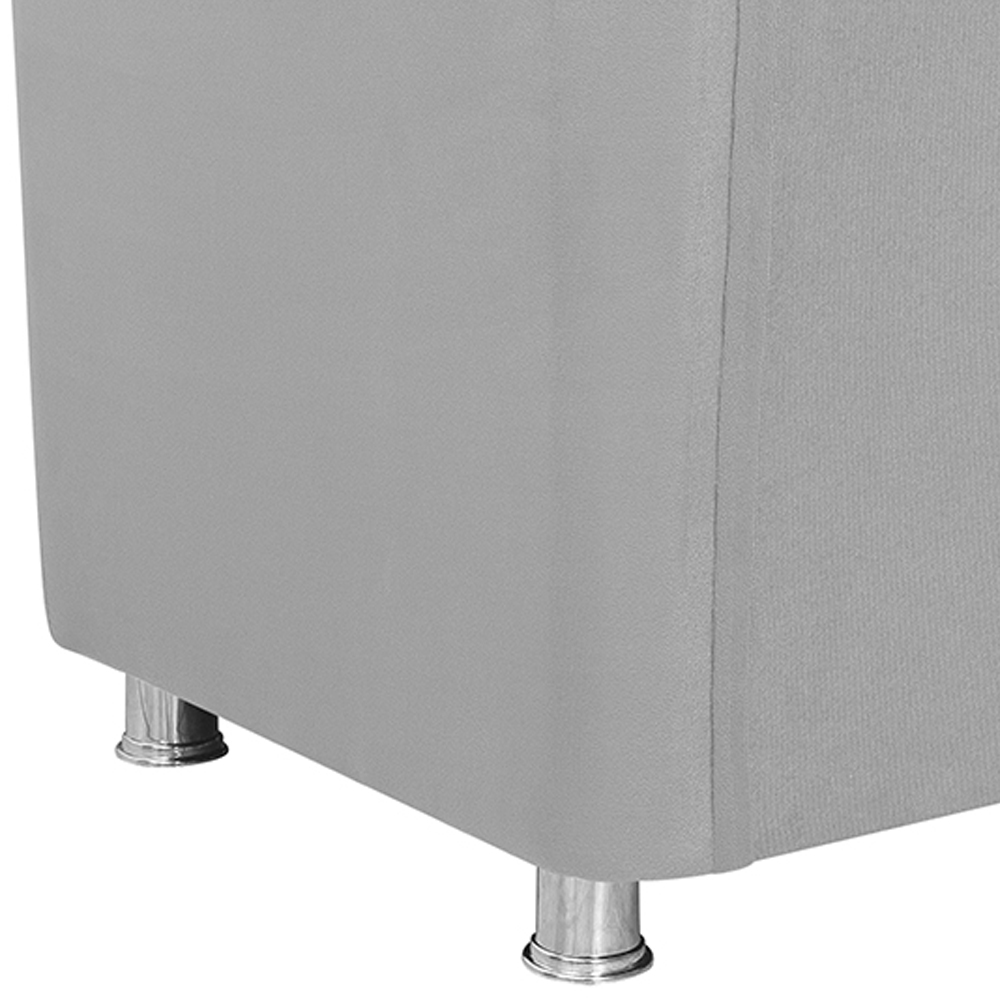 Poltrona Decorativa Bia Suede Cinza Claro MPassos