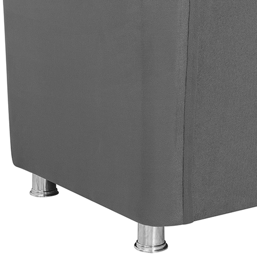 Poltrona Decorativa Bia Suede Cinza Escuro MPassos
