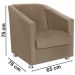 Poltrona Decorativa Bia Suede Marrom Claro MPassos