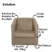 Poltrona Decorativa Bia Suede Marrom Claro MPassos