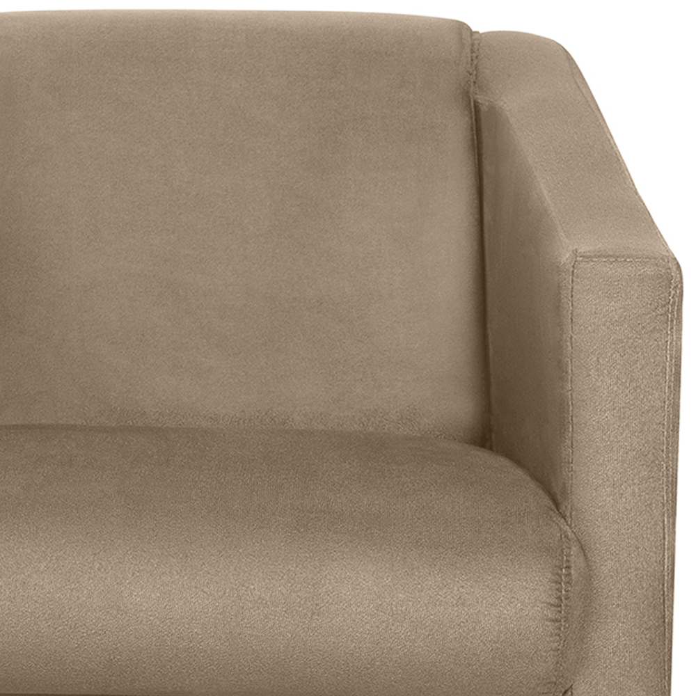 Poltrona Decorativa Bia Suede Marrom Claro MPassos
