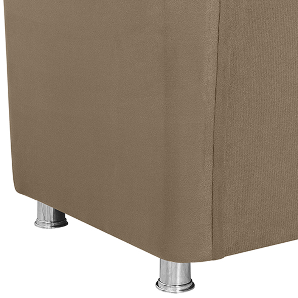 Poltrona Decorativa Bia Suede Marrom Claro MPassos