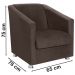 Poltrona Decorativa Bia Suede Marrom MPassos