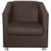 Poltrona Decorativa Bia Suede Marrom MPassos
