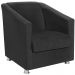 Poltrona Decorativa Bia Suede Preto MPassos