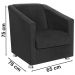 Poltrona Decorativa Bia Suede Preto MPassos