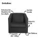 Poltrona Decorativa Bia Suede Preto MPassos