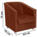 Poltrona Decorativa Bia Suede Terra Cota MPassos