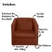 Poltrona Decorativa Bia Suede Terra Cota MPassos