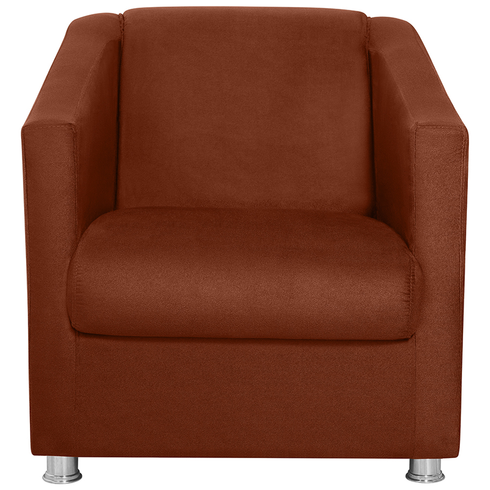 Poltrona Decorativa Bia Suede Terra Cota MPassos