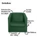 Poltrona Decorativa Bia Suede Verde MPassos