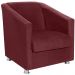 Poltrona Decorativa Bia Suede Vermelho Escuro MPassos