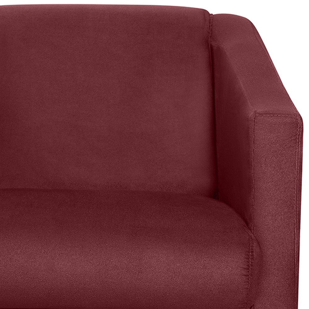 Poltrona Decorativa Bia Suede Vermelho Escuro MPassos