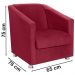 Poltrona Decorativa Bia Suede Vermelho MPassos