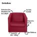 Poltrona Decorativa Bia Suede Vermelho MPassos