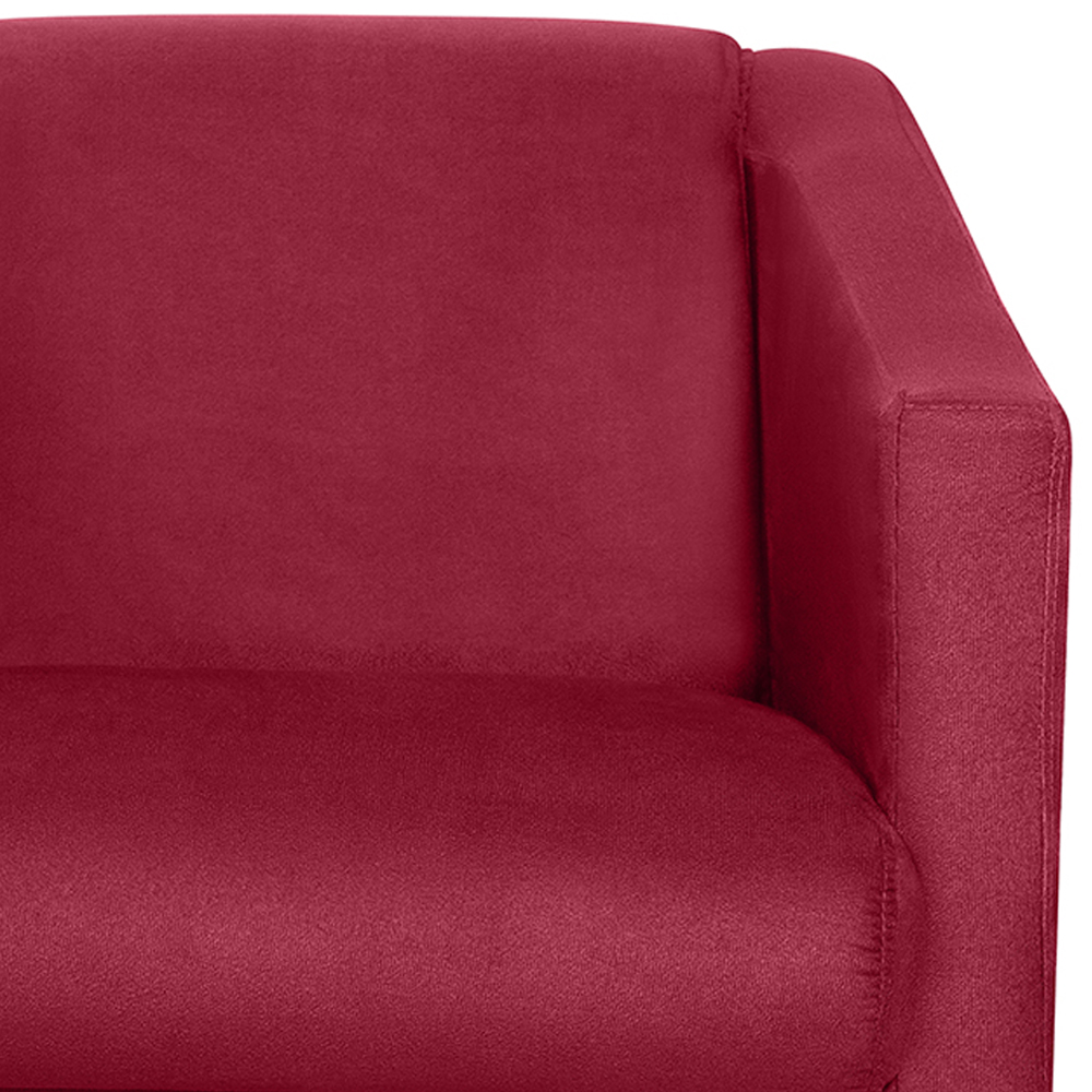 Poltrona Decorativa Bia Suede Vermelho MPassos