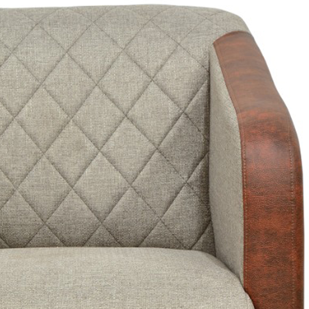 Poltrona Decorativa Silm Pes Em Madeira Bege Marrom MPassos