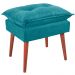 Puff Puf Opall Pes Palito 55x40cm Suede Azul MPassos