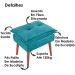 Puff Puf Opall Pes Palito 55x40cm Suede Azul MPassos