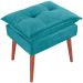 Puff Puf Opall Pes Palito 55x40cm Suede Azul MPassos