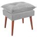 Puff Puf Opall Pes Palito 55x40cm Suede Cinza Claro MPassos