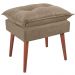 Puff Puf Opall Pes Palito 55x40cm Suede Marrom Claro MPassos