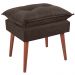 Puff Puf Opall Pes Palito 55x40cm Suede Marrom MPassos