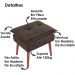 Puff Puf Opall Pes Palito 55x40cm Suede Marrom MPassos