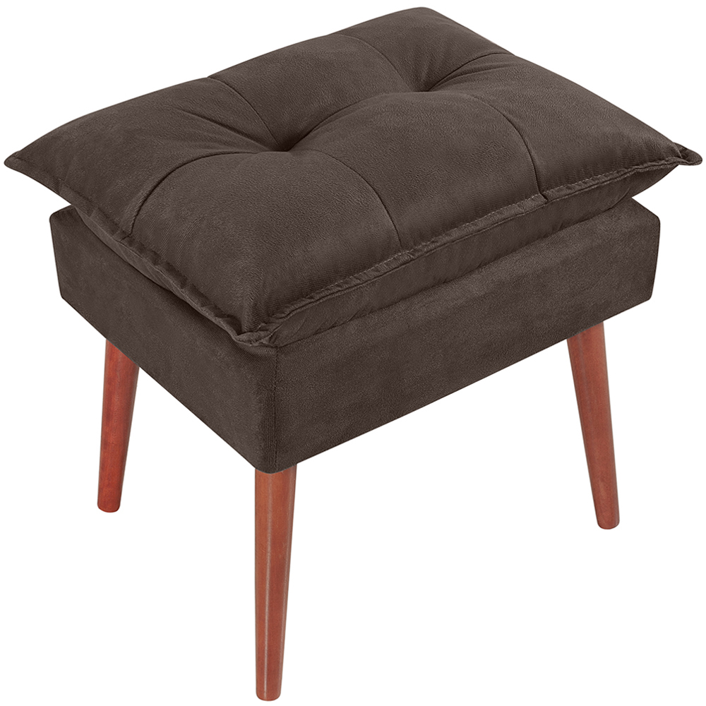 Puff Puf Opall Pes Palito 55x40cm Suede Marrom MPassos
