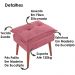 Puff Puf Opall Pes Palito 55x40cm Suede Rosa Escuro MPassos