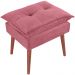 Puff Puf Opall Pes Palito 55x40cm Suede Rosa Escuro MPassos