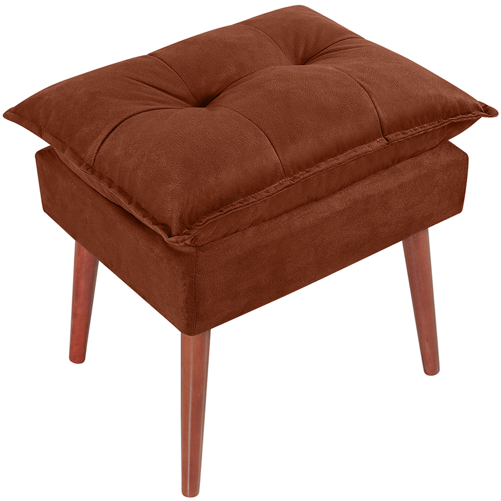 Puff Puf Opall Pes Palito 55x40cm Suede Terra Cota MPassos