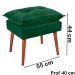 Puff Puf Opall Pes Palito 55x40cm Suede Verde MPassos