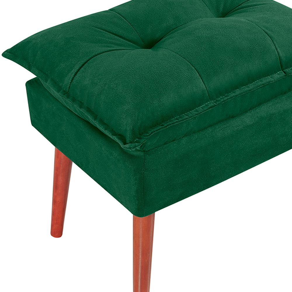 Puff Puf Opall Pes Palito 55x40cm Suede Verde MPassos