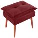 Puff Puf Opall Pes Palito 55x40cm Suede Vermelho Escuro MPassos