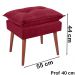 Puff Puf Opall Pes Palito 55x40cm Suede Vermelho MPassos
