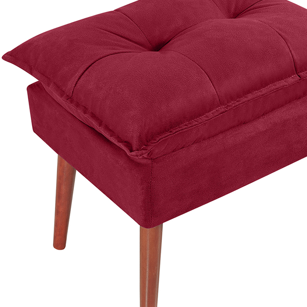 Puff Puf Opall Pes Palito 55x40cm Suede Vermelho MPassos