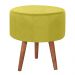 Puff Puf Redondo Pes Palito 44x40cm Suede Amarelo MPassos