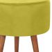 Puff Puf Redondo Pes Palito 44x40cm Suede Amarelo MPassos